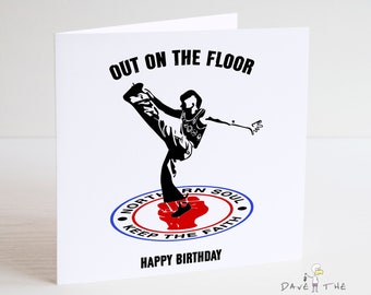 Northern Soul Birthday Card - Out On The Floor