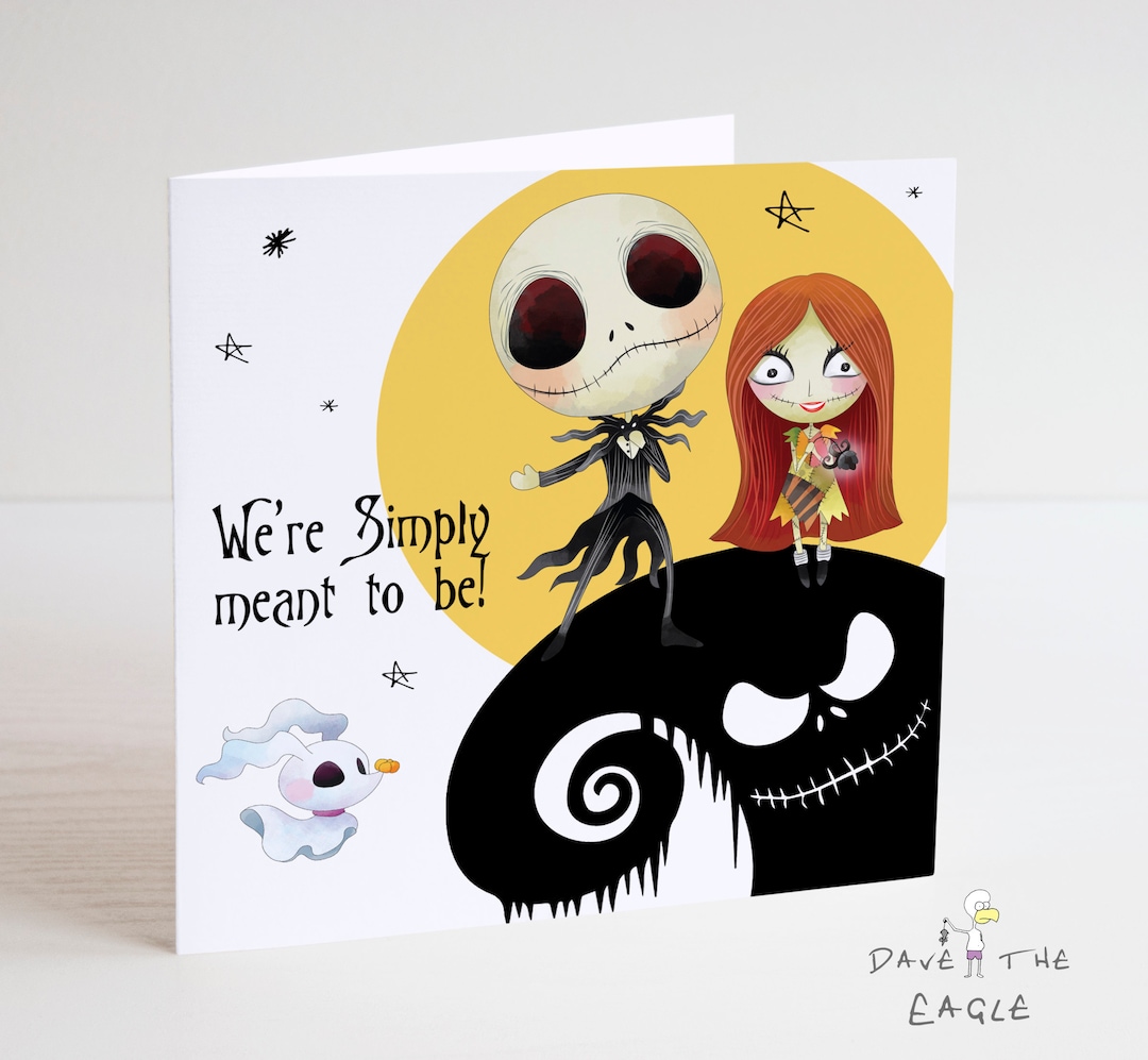 Nightmare Before Christmas Anniversary or Valentines Card Etsy UK