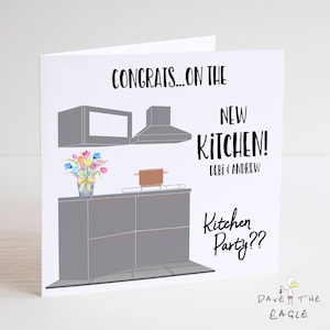 Happy New Kitchen Card - Gefeliciteerd - Kitchen Party! Gepersonaliseerd