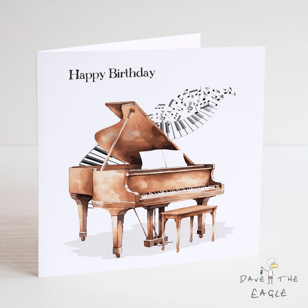 Piano Birthday Card - Pianist - Piano Teacher