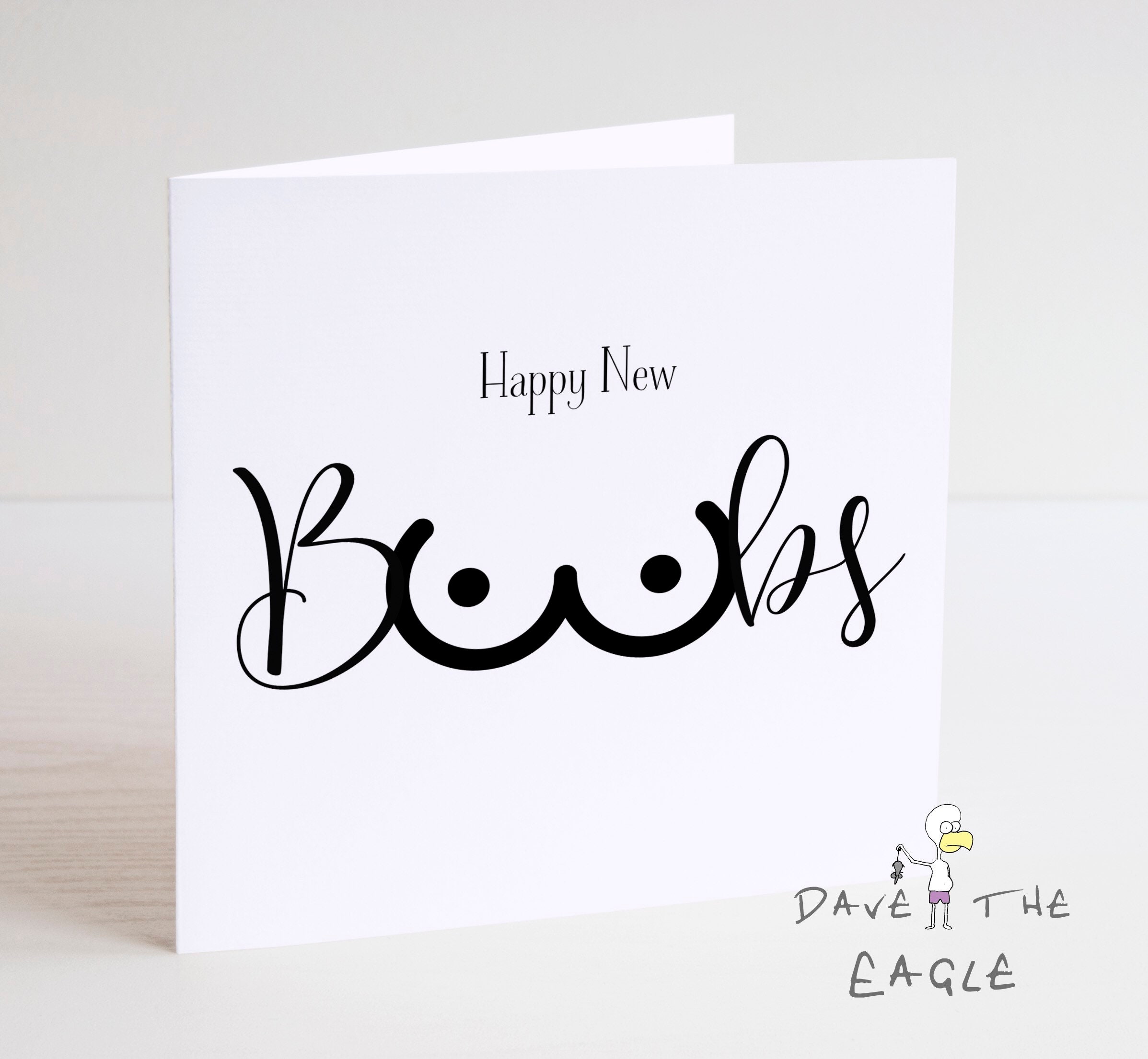 Happy New Boobs Card Boob Job Breast Enlargement Congratulations