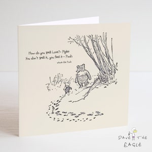Winnie de Poeh Classic Sentiment Card - Quote Verjaardag Verjaardag Valentijnsdag