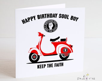 Northern Soul Birthday Card - Soul Boy