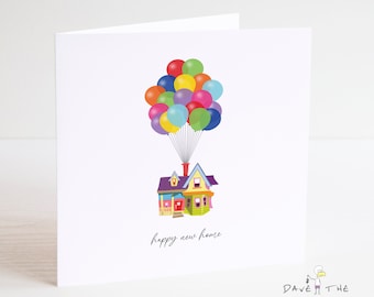 UP! New Home card - Carl, Russell, Dug & Kevin - Personalised