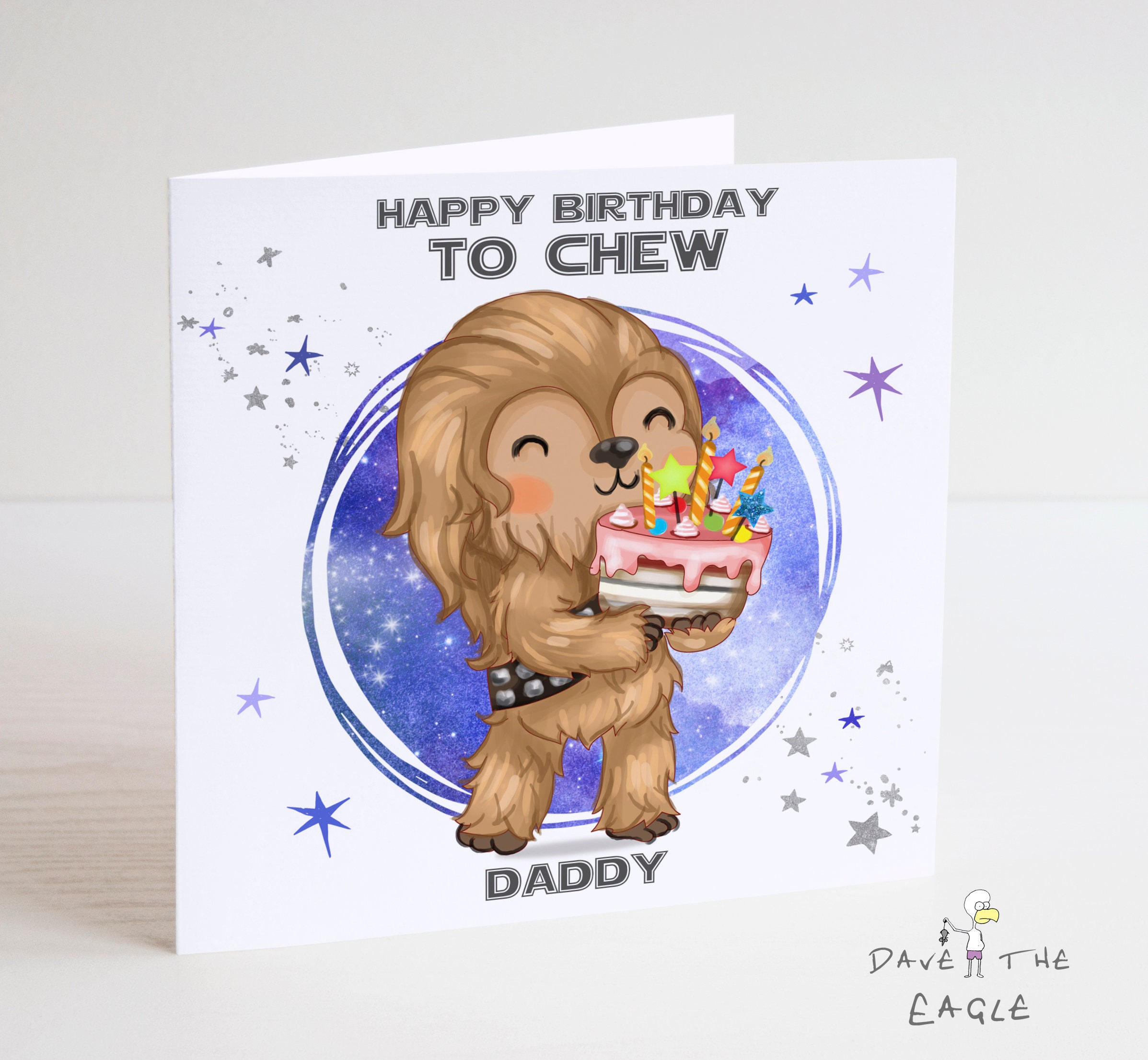 Star Wars Personalised Birthday Card Chewbacca - Etsy Denmark