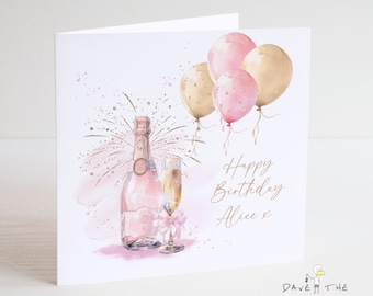 Carte d'anniversaire pour femme - Anniversaire fille personnalisée