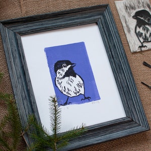 Chickadee Block Print (NINE colors available!)