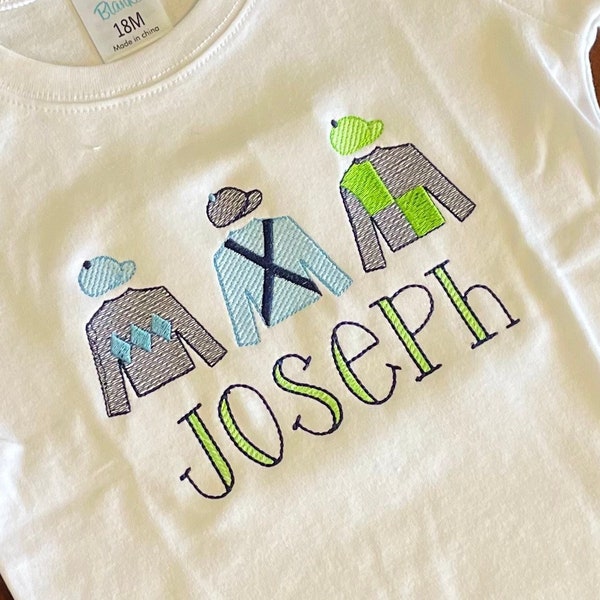 Personalized Jockey Silks Shirt~Horse Racing shirt~Boy Jockey Shirt~Derby Shirt