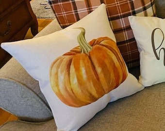 Fall Pillow Cover~Pumpkin Pillow Cover~Farmhouse Decor~Autumn Decor~Farmhouse Pillow~Pillow~Thanksgiving Decor~Autumn Harvest