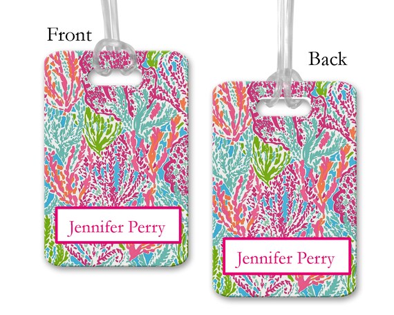 lilly pulitzer luggage tag