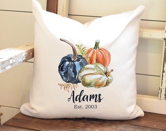 Personalized Fall Pillow Cover~Pumpkin Throw Pillow~Farmhouse Decor~Autumn Decor~Farmhouse Pillow~Pillow~Thanksgiving Decor~Autumn Harvest