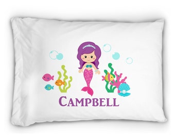 Personalized Mermaid Pillowcase ~ Personalized Pillowcase ~ Mermaid Pillowcase ~ Standard Personalized Pillowcase
