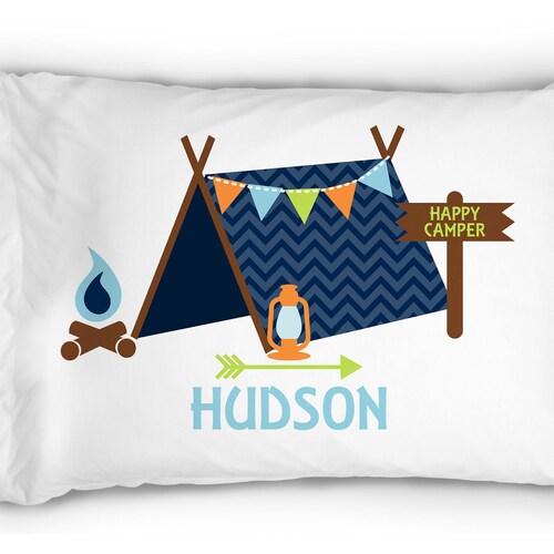Personalized Happy Camper Pillowcase Camper RV Camping Etsy