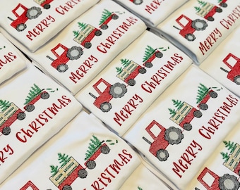 Personalized Christmas Tractor Shirt~Tractor with Christmas tree shirt~Boy Christmas Shirt~Christmas Farm shirt