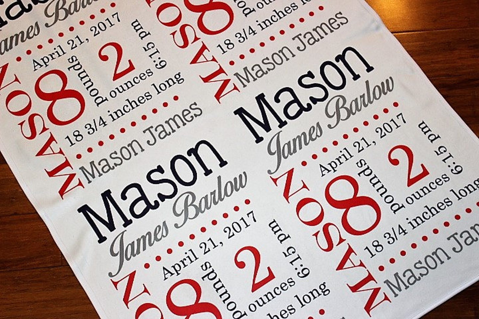 Personalized Birth Stats Baby Blanket Monogram Blanket Etsy