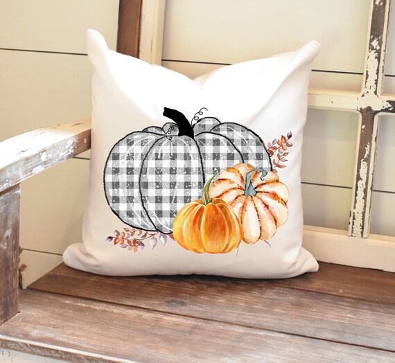Buffalo check pumpkin pillow hotsell