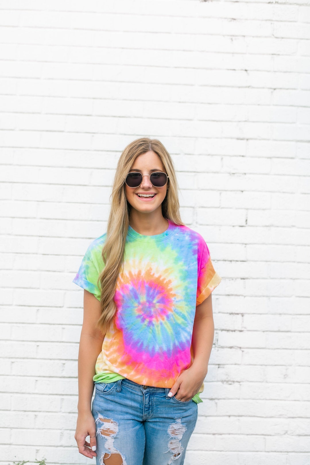 minty rainbow tie dye