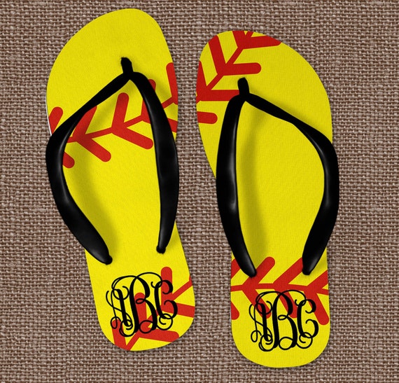 monogram flip flops