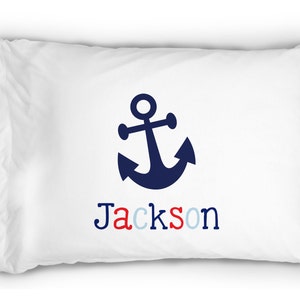 Personalized Anchor Pillowcase ~ Personalized Pillowcase ~ Ocean Pillowcase ~ Nautical Pillowcase ~ Standard Personalized Pillowcase