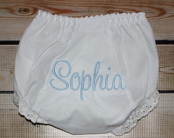 Personalized Diaper Cover~Monogram Diaper Cover~Bloomers~Name Reveal~Baby Gift