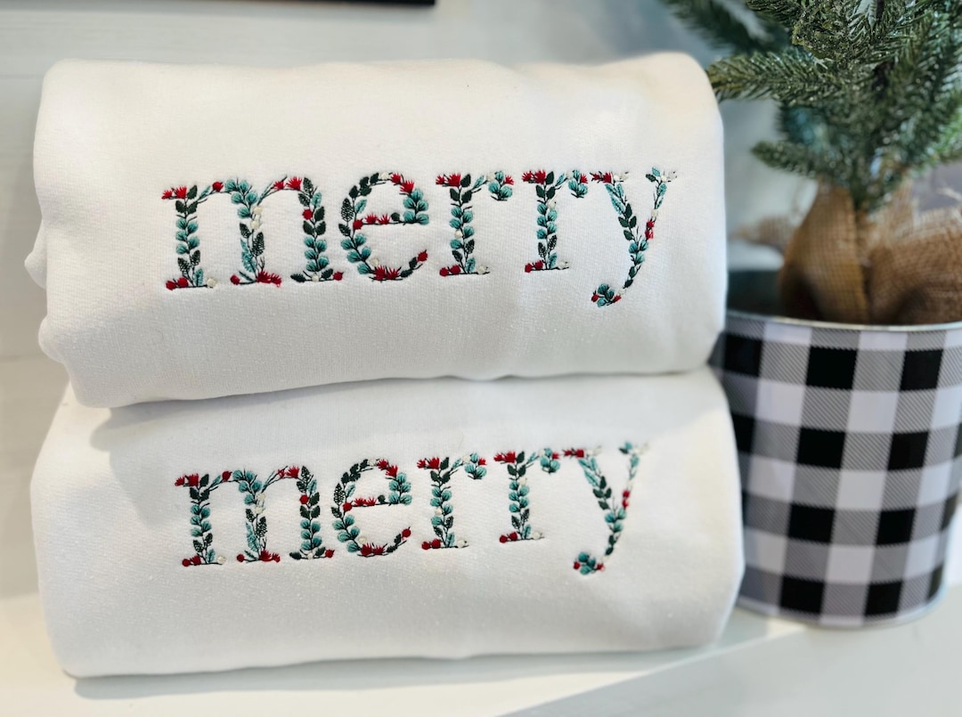 Red Merry Christmas Crewneck Drop Shoulder Loose Sweatshirt main image 0