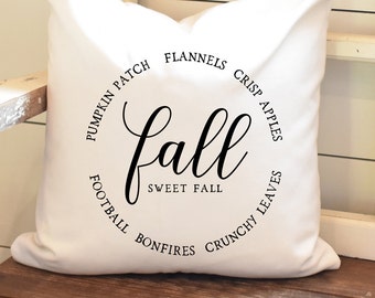 Fall Sweet Fall Pillow Cover~Pumpkin Throw Pillow~Farmhouse Decor~Autumn Decor~Farmhouse Pillow~Pillow~Thanksgiving Decor~Autumn Harvest