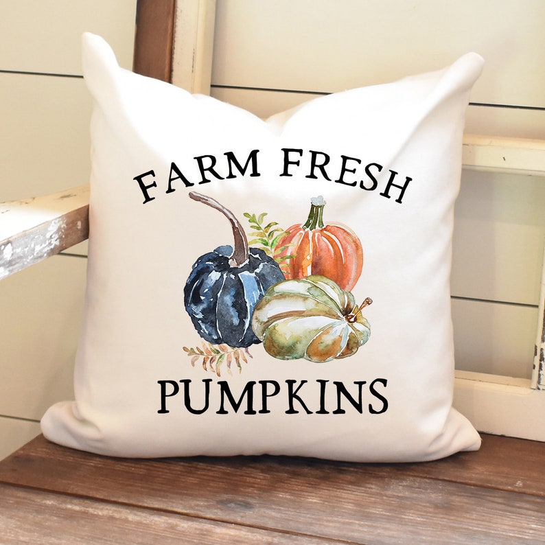Fall Pillow Cover Pumpkin Throw Pillow Farmhouse Decor Etsy