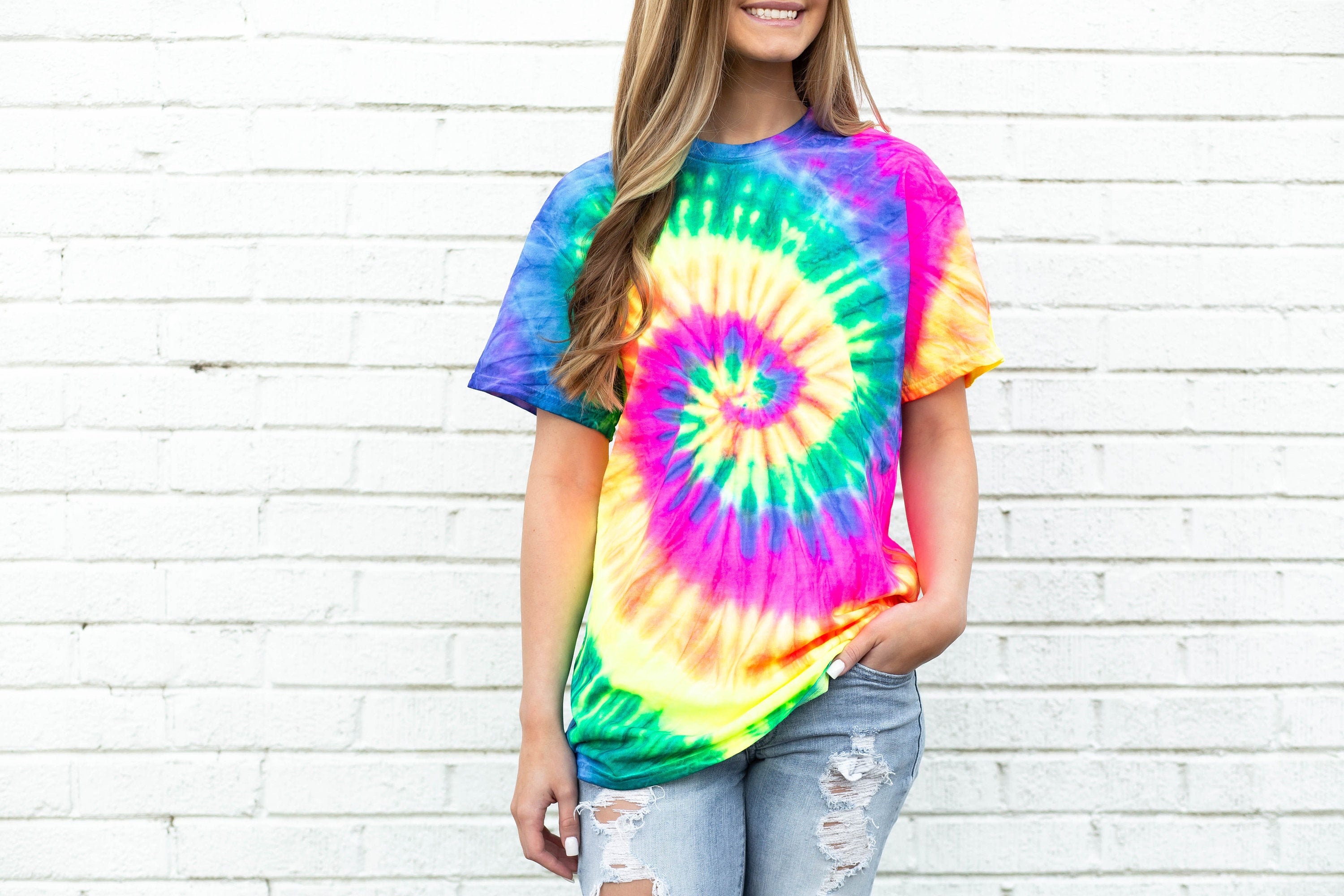 Neon Rainbow Tie Dye ShirtTie Dye ShirtSummer | Etsy