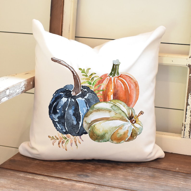 Fall Pillow Cover Pumpkin Throw Pillow Farmhouse Decor Etsy