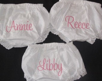 Personalized Diaper Cover~Monogram Diaper Cover~Bloomers~Name Reveal~Baby Gift