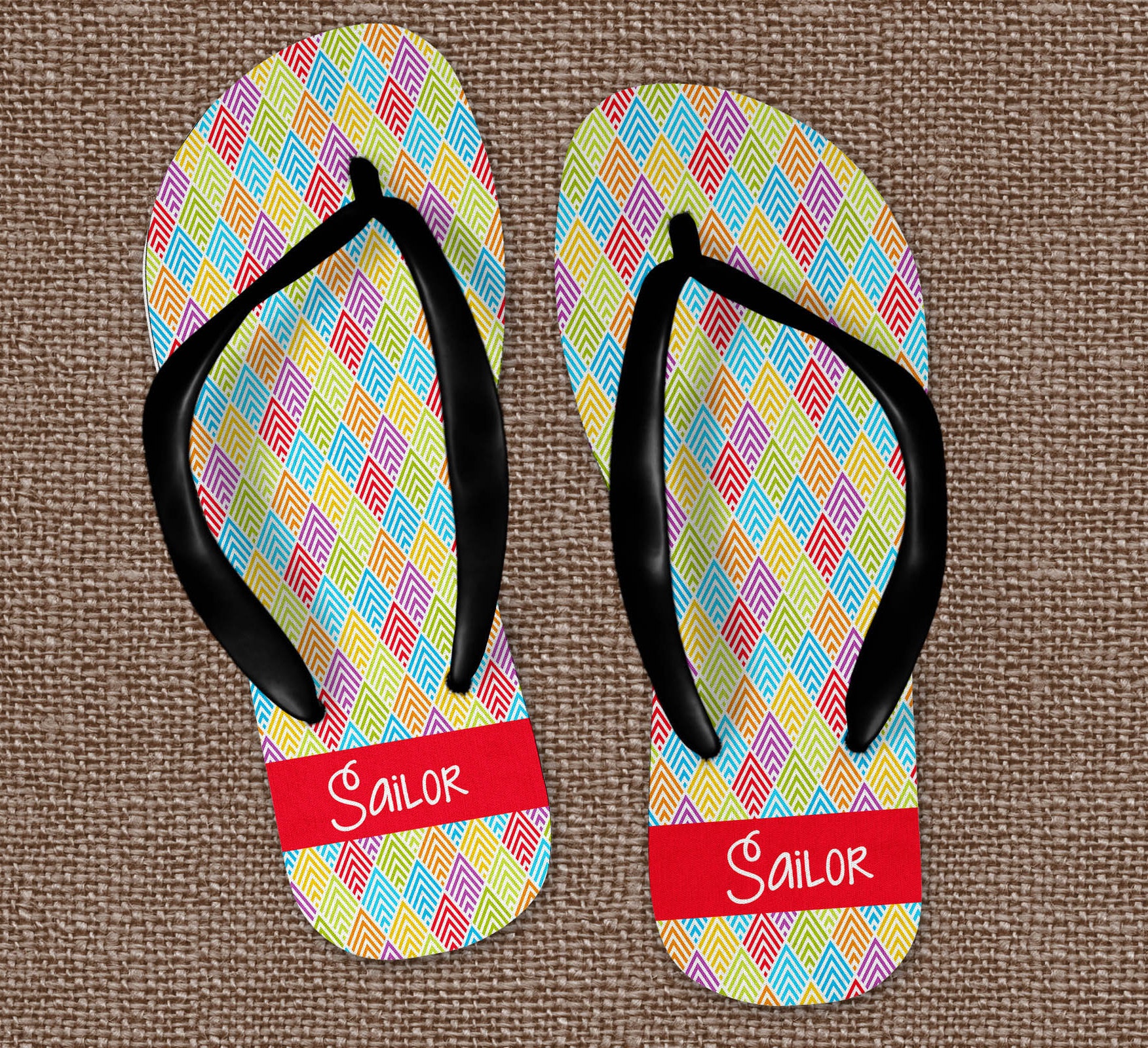 monogram flip flops