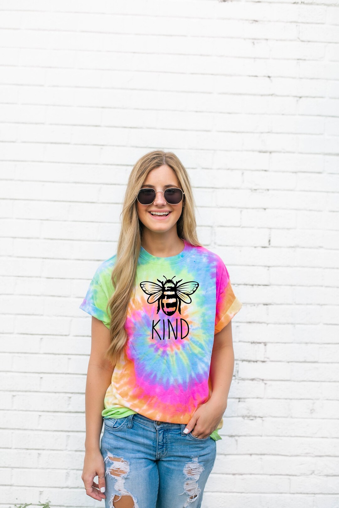 Be Kind Tie Dye Shirtrainbow Tie Dye Shirttie Dye - Etsy