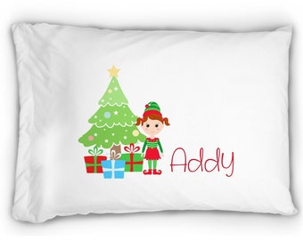 Personalized Elf Pillowcase ~ Personalized Pillowcase ~Christmas Pillowcase ~ Elf Pillowcase ~ Standard Personalized Pillowcase