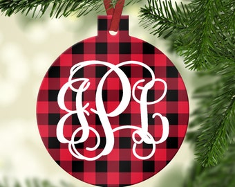 Personalized Monogram Christmas Ornament~Monogram Christmas ~Initial Ornament ~ Sister Ornament~ Christmas Ornament ~Family Ornament