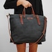 extra large bag , waxed canvas bag/tote bag/ with leather handles and closures ,handmade,unisex,freeshipping