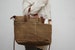 waxed canvas bag with leather handles and closures,handmade,freeshipping,unisex,tote bag,tote bag, shoulder bag