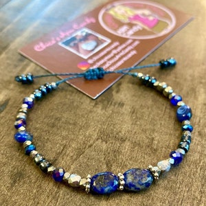 Lapis Lazuli Bracelet, Truth, Trust, Move Forward, Blue Bracelet, Lapis Lazuli