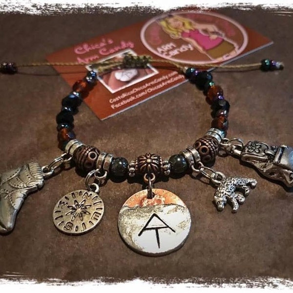 Scare The Bear Appalachian Trail Bracelet, AT Jewelry, Hiking Bracelet, Soldered Penny Jewelry, Hiking Jewelry, Hike