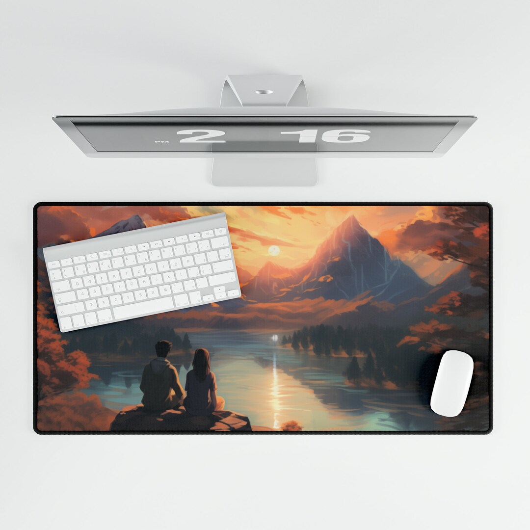 Beautiful Desk Mat Aesthetic, Anime Art Deskmat, Landscape Desk Mat ...