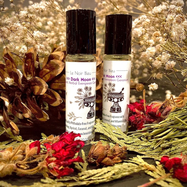 Dark Moon - Herbal Scent - Full Moon Fragrances  - Perfume Oils -  Evergreen - Sage Perfume - Fragrance Oils - November Moon - Autumn Moon