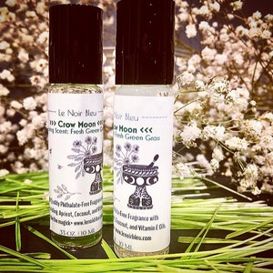 Crow Moon Perfume Oil: Fresh Green Grass Scent
