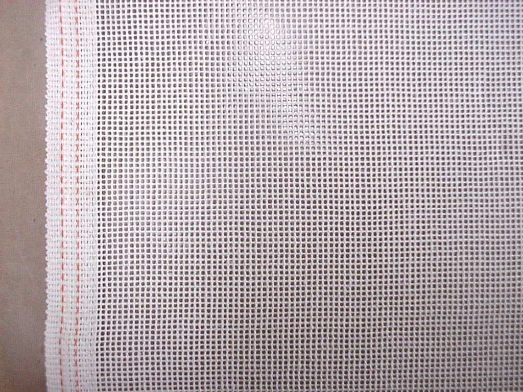Needlepoint Blank Canvas Twist Interlock Orange-Line 10/13/14/18-Mesh Size  17.5 X 20 inches (10 mesh)