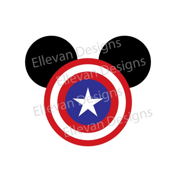 Iron On T-Shirt Transfer Print Superhero Logo Captain America