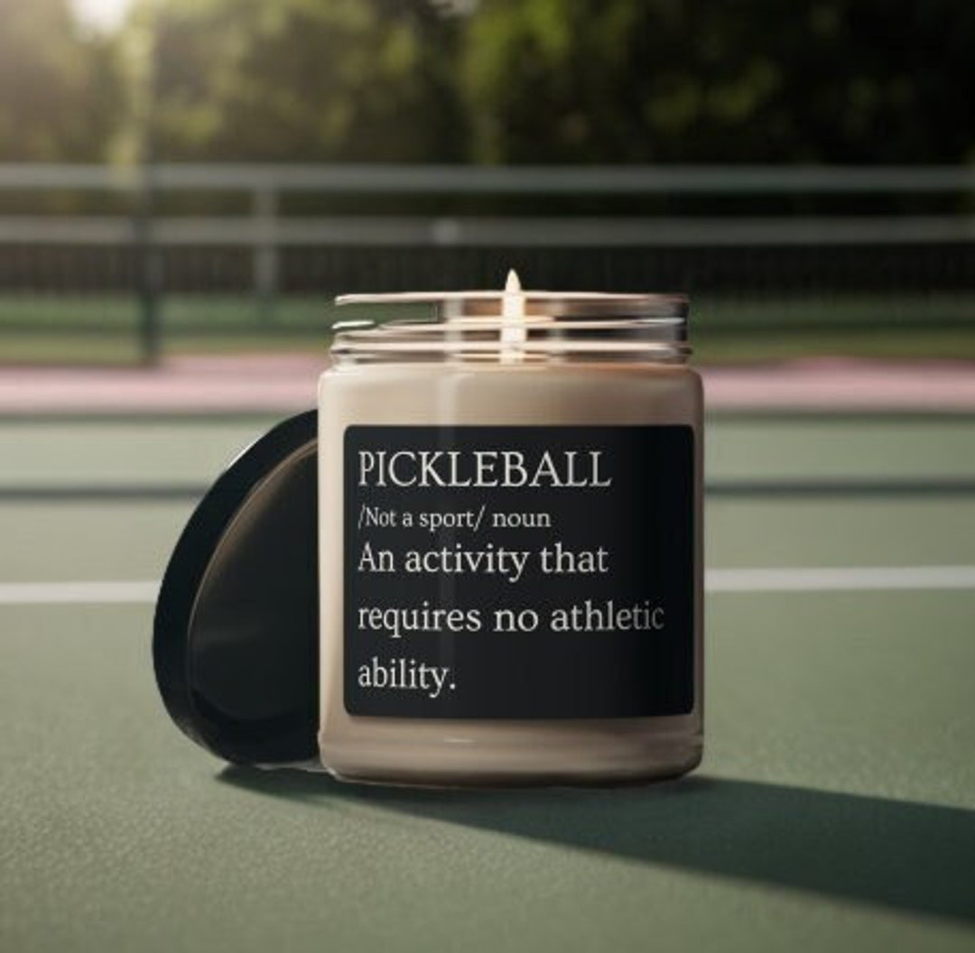 Pickleball Fun Gift for Tennis Player Scented Soy Candle 9oz Free