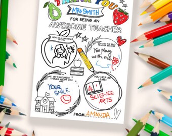 Printable Teacher Appreciation Gift 2 Coloring Pages, teacher day gift, teacher thank you gift, teacher appreciation day, end of year gift