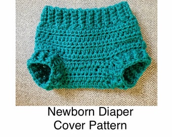 Newborn Diaper Cover Crochet Pattern - Baby Shower Make Your Own Photo Prop Unisex Girl Boy Tutorial Easy Patterns Babies Romper Bloomer