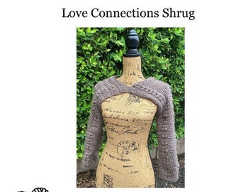 Love Connections Shrug X-Small - 5X Crochet PATTERN Bundle PDF Huntress Shawl Yoga Crossbody Hunger Cowl Sleeves Boho Asymmetrical Adult