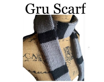 SALE Gru Scarf Despicable Me Minion Baby Crochet Knit Photo Prop Character Halloween Winter Toddler Child Costume Adult Teen Large