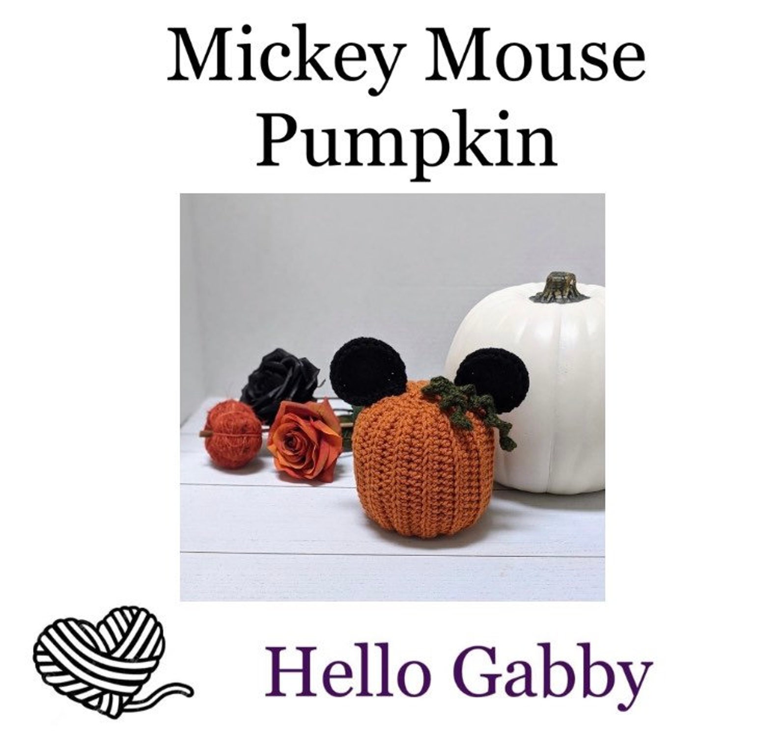 Mickey Pumpkin Inspired CROCHET PATTERN PDF Disneybound Etsy