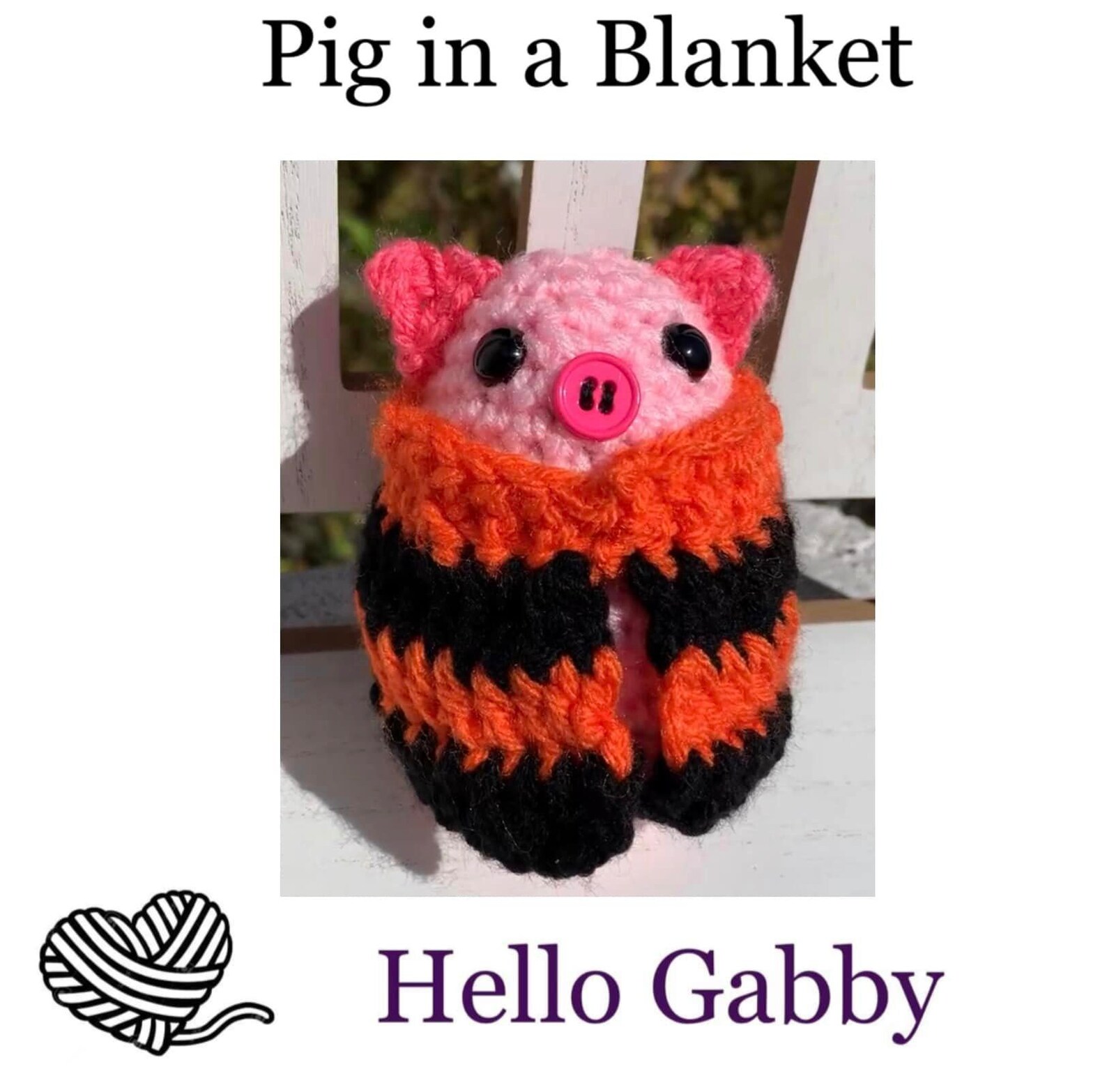 Pig in a Blanket CROCHET PATTERN PDF Amigurumi Curly Tail Oink Etsy